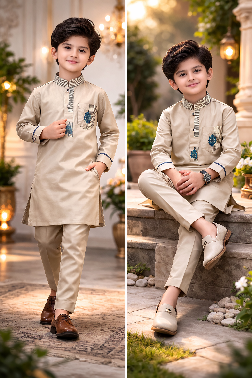 Blue Embroidery kurta payjama